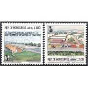 Honduras A- 684/85 1983 XX Aniversario del Banco Interamericano de desarrollo usados