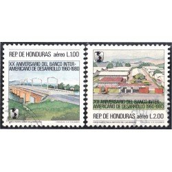 Honduras A- 684/85 1983 XX Aniversario del Banco Interamericano de desarrollo usados Honduras A- 684/85 1983 XX Aniversario del Banco Interamericano de desarrollo usados