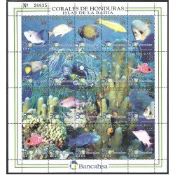 Honduras A- 933/52 1998 Corales Islas de la Bahía Fauna MNH