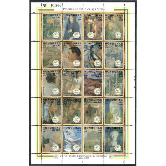 Honduras 302/21 2000 Pinturas de Pablo Zelaya Sierra MNH Honduras 302/21 2000 Pinturas de Pablo Zelaya Sierra MNH