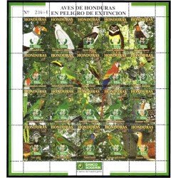 Honduras A- 973/82 1999 Fauna Pájaros en vías de extinción Birds MNH