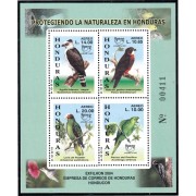 Honduras HB 73 2004 Pájaros Birds Águila Halcón Perico Loro MNH