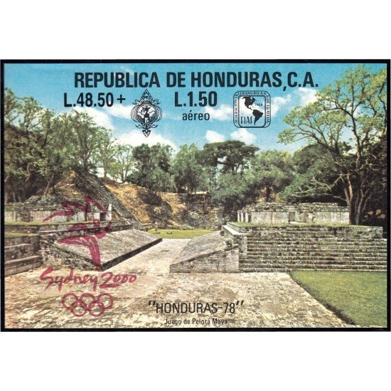 Honduras HB 64 2000 Juego de pelota Maya MNH Honduras HB 64 2000 Juego de pelota Maya MNH