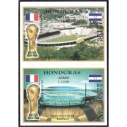 Honduras HB 55/56 1998 Estadio de Tegucigalpa y Estadio de Saint Denis fútbol MNH