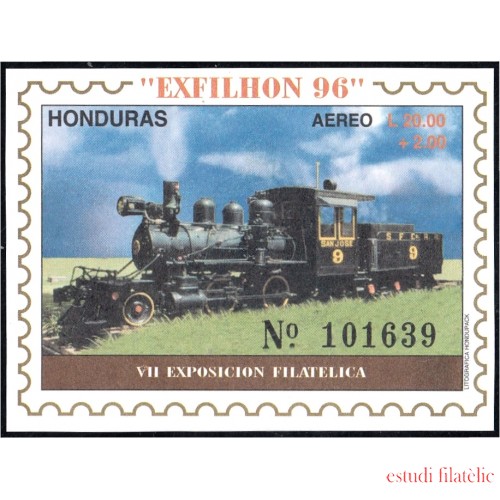 Honduras HB 51 1996 Exfhilon 96 VII Exposición Filatélica Tren Train MNH