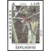 Honduras HB 49 1992 Exfhilon 92 Pájaro Bird Quetzal MNH