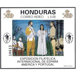 Honduras HB 44 1991 Espamer 91 Exposición Internacional España América - Portugal MNH Honduras HB 44 1991 Espamer 91 Exposición Internacional España América - Portugal MNH