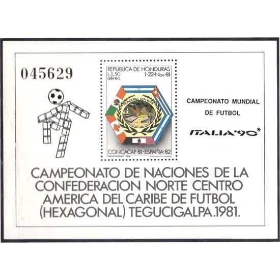 Honduras HB 41 1990 Campeonato de Naciones de la Federación Norte Centro América del Caribe de Fútbol MNH Honduras HB 41 1990 Campeonato de Naciones de la Federación Norte Centro América del Caribe de Fútbol MNH