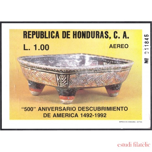 Honduras HB 39 1988 500 Aniversario del descubrimiento de América MNH
