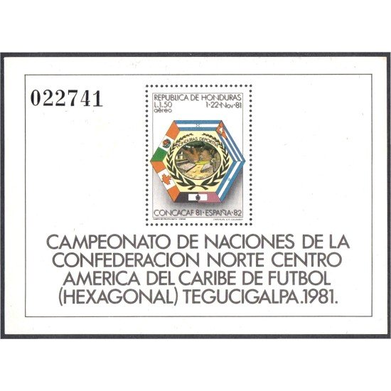 Honduras HB 31 1981 Campeonato de Naciones de la Federación Norte Centro América del Caribe de Fútbol MNH Honduras HB 31 1981 Campeonato de Naciones de la Federación Norte Centro América del Caribe de Fútbol MNH