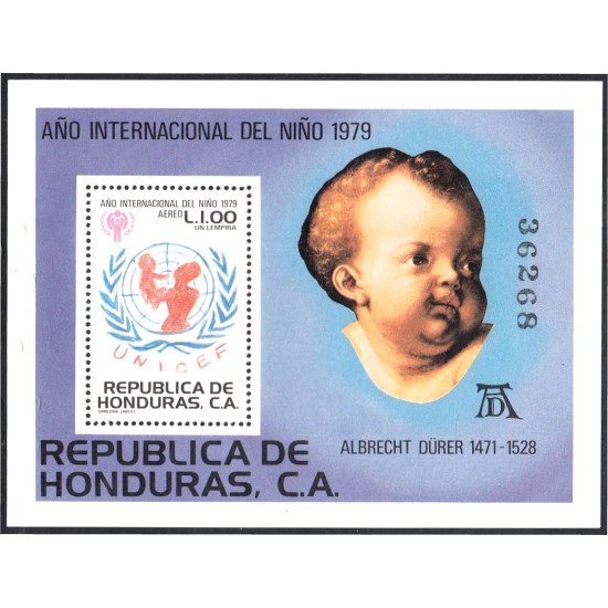 Honduras HB 29 1980 Unicef Albrecht Dürer Año Internacional del niño MNH Honduras HB 29 1980 Unicef Albrecht Dürer Año Internacional del niño MNH
