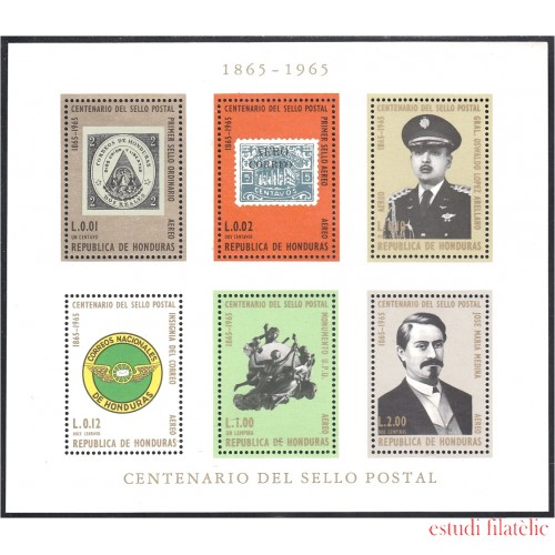 Honduras HB 10 1966 Centenario del sello postal MNH