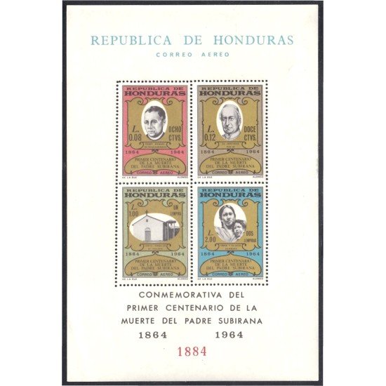 Honduras HB 9 1965 Conmemorativo al centenario de la muerte del Padre Subirana MNH