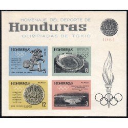 Honduras HB 8 1965 Homenaje del deporte a las olimpiadas de Tokio MNH Honduras HB 8 1965 Homenaje del deporte a las olimpiadas de Tokio MNH