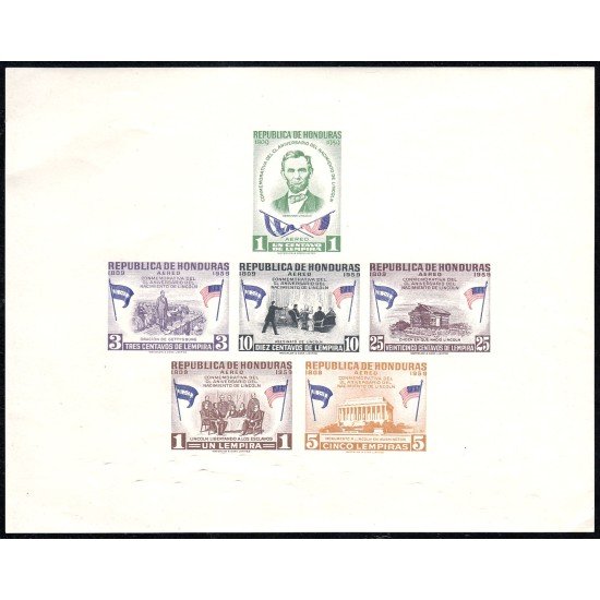Honduras HB 4 1959 Conmemorativo al nacimiento de Abraham Lincoln MNH Honduras HB 4 1959 Conmemorativo al nacimiento de Abraham Lincoln MNH