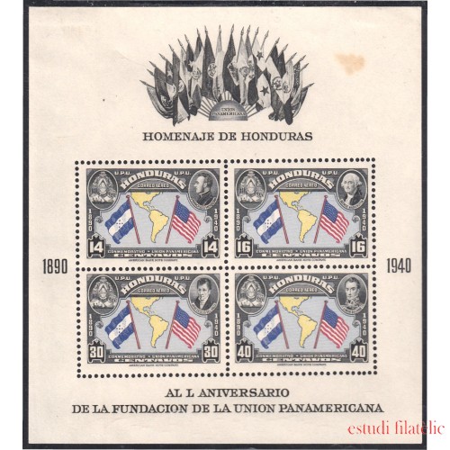 Honduras HB 1 1940 L Aniversario de la fundación de la Unión Panamericana MH st