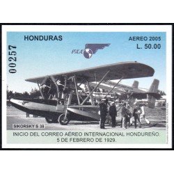 Honduras HB 84 2005 Inicio del correo aéreo Internacional Hondureño Avioneta MNH Honduras HB 84 2005 Inicio del correo aéreo Internacional Hondureño Avioneta MNH