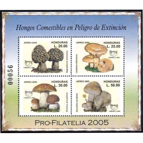 Honduras HB 82 2005 América Upaep Hongos comestibles en peligro de extinción MNH Honduras HB 82 2005 América Upaep Hongos comestibles en peligro de extinción MNH