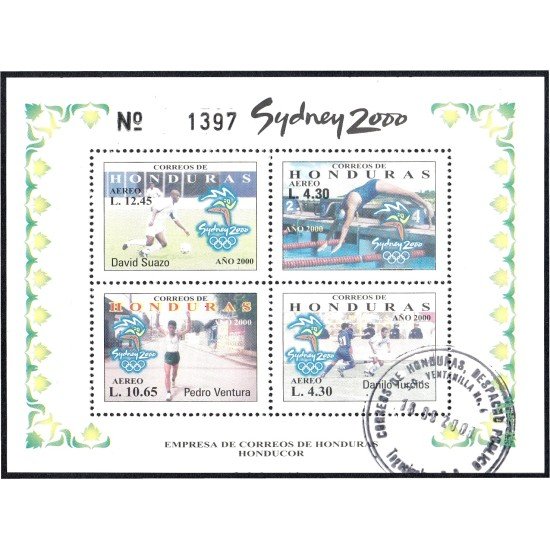 Honduras HB 63 2000 Olimpiadas Australia Sydney 2000 usados Honduras HB 63 2000 Olimpiadas Australia Sydney 2000 usados