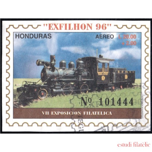 Honduras HB 51 1996 Exfhilon 96 VII Exposición Filatélica Tren Train usados