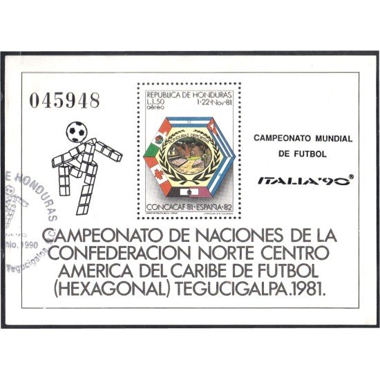 Honduras HB 41 1990 Campeonato de Naciones de la Federación Norte Centro América del Caribe de Fútbol usados Honduras HB 41 1990 Campeonato de Naciones de la Federación Norte Centro América del Caribe de Fútbol usados