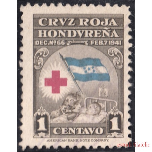 Honduras 2 1945 Beneficencia Cruz Roja Hondureña sin goma