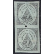 Honduras 1 1865 Escudo  Cambio de color pareja