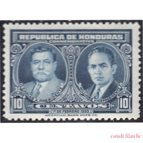 Honduras 239 1933 Presidente Tiburcio Carias MH