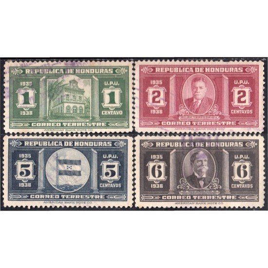 Honduras 247/50 1935 Presidente Tiburcio Carias T. Estrada Palma usados Honduras 247/50 1935 Presidente Tiburcio Carias T. Estrada Palma usados