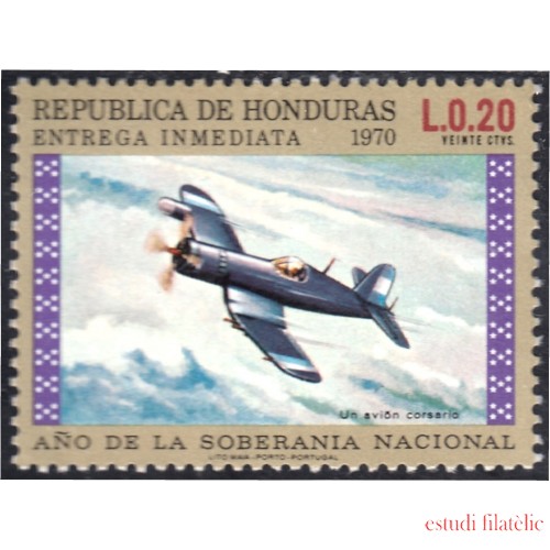 Honduras Express 1 1970 Año de la soberanía Nacional Avión Plane MNH
