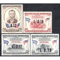 Honduras 81/84 1964/65 Servicio Oficial Aéreo Conmemorativo al CL Aniversario de Lincoln MNH