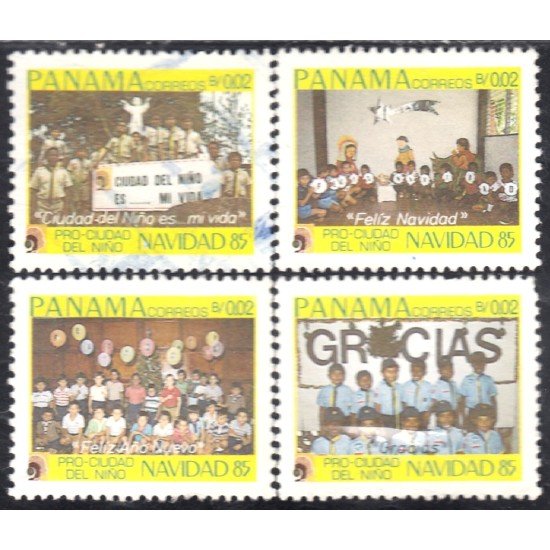 Panama 972/75 1985 Nvidad Christmas Pro Ciudad del niño  MNH