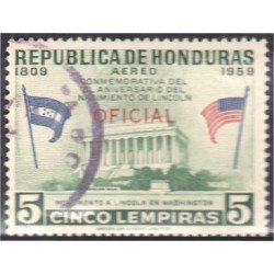 Honduras 80 1959 Servicio Oficial Aéreo Monumento a Lincoln usados