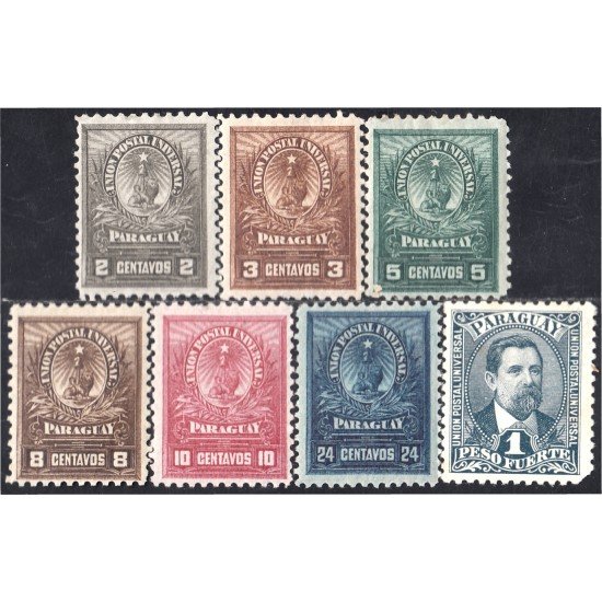 Paraguay 49/55 1900-01 Escudo de Armas Léon Lion Presidente MH