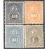 Paraguay 37/40 1892 Cuarto escudo león MH