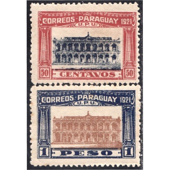 Paraguay 229/30 1922 Constitución Nacional Sin goma Paraguay 229/30 1922 Constitución Nacional Sin goma