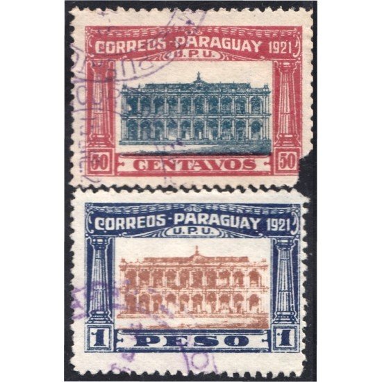 Paraguay 229/30 1922 Constitución Nacional usados Paraguay 229/30 1922 Constitución Nacional usados