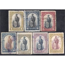 Paraguay 192/98 1911 100 Años de Independencia usados Paraguay 192/98 1911 100 Años de Independencia usados