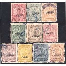 Paraguay 176/85 1909 Escudo de Armas Léon Lion Paz y Justicia usados Paraguay 176/85 1909 Escudo de Armas Léon Lion Paz y Justicia usados