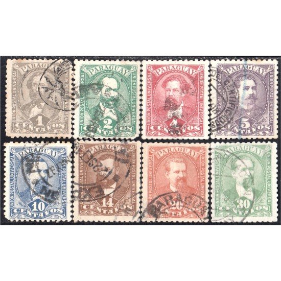 Paraguay 29/36 1892-96  Presidentes paraguayos usados