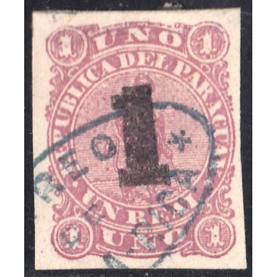 Paraguay 17 1881Escudo Escudo de Armas Léon Lion usados Paraguay 17 1881Escudo Escudo de Armas Léon Lion usados