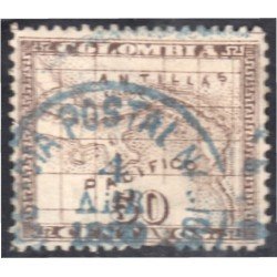 Panamá Dep. de Colombia 10 1887/88 Escudos Litografías usados Panamá Dep. de Colombia 10 1887/88 Escudos Litografías usados