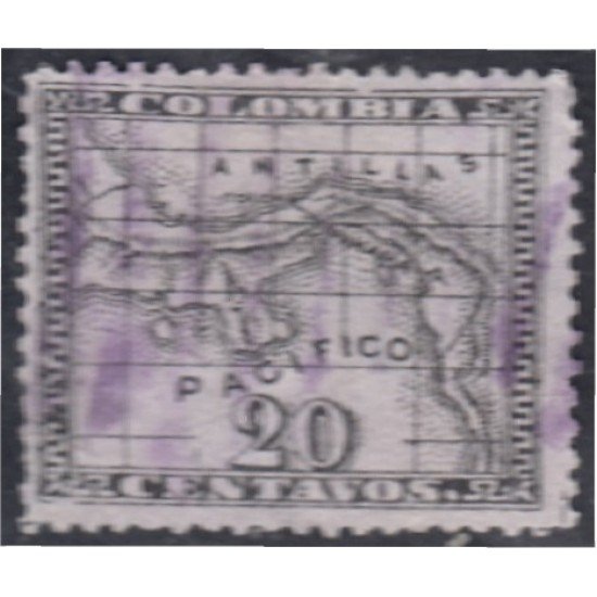Panamá Dep. de Colombia 9 1887/88 Escudos Litografías usados Panamá Dep. de Colombia 9 1887/88 Escudos Litografías usados