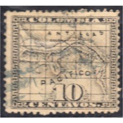 Panamá Dep. de Colombia 8 1887/88 Escudos Litografías usados Panamá Dep. de Colombia 8 1887/88 Escudos Litografías usados