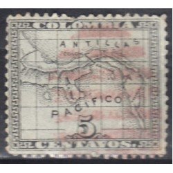 Panamá Dep. de Colombia 7 1887/88 Escudos Litografías usados Panamá Dep. de Colombia 7 1887/88 Escudos Litografías usados