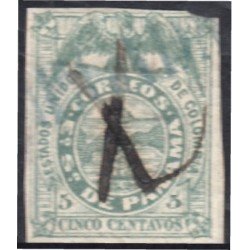 Panamá Est. de Colombia 1 1878 Escudos Litografías usados Panamá Est. de Colombia 1 1878 Escudos Litografías usados