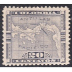 Panamá Dep. de Colombia 15 1892/96 Mapa de Panamá Grabados sin goma Panamá Dep. de Colombia 15 1892/96 Mapa de Panamá Grabados sin goma