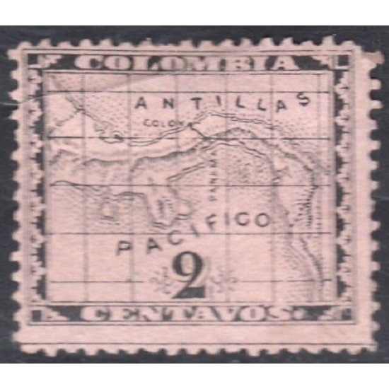 Panamá Dep. de Colombia 6 1887/88 Escudos Litografías sin goma Panamá Dep. de Colombia 6 1887/88 Escudos Litografías sin goma
