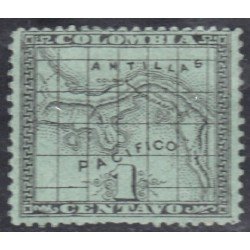 Panamá Dep. de Colombia 5 1887/88 Escudos Litografías sin goma Panamá Dep. de Colombia 5 1887/88 Escudos Litografías sin goma