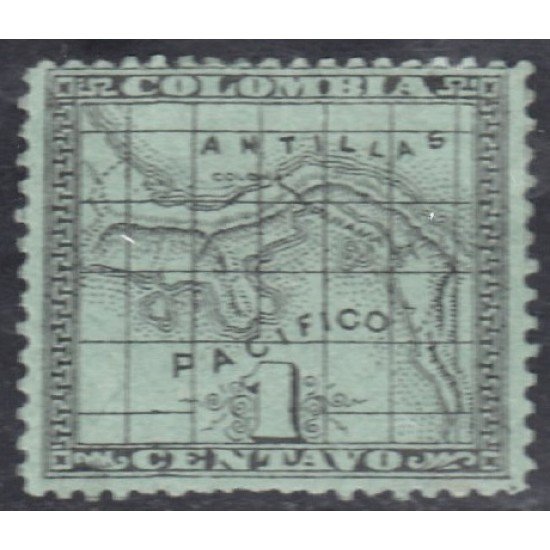 Panamá Dep. de Colombia 5 1887/88 Escudos Litografías sin goma Panamá Dep. de Colombia 5 1887/88 Escudos Litografías sin goma
